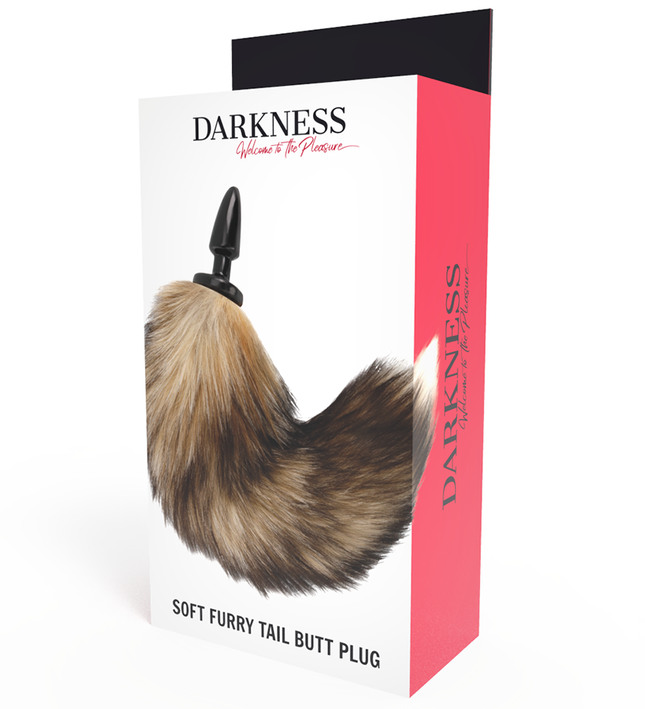 DARKNESS - NATURAL TAIL WITH SILICONE ANAL PLUG 10 CM