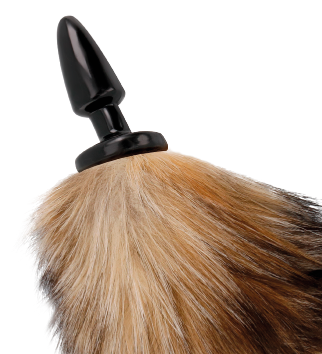 DARKNESS - NATURAL TAIL WITH SILICONE ANAL PLUG 10 CM