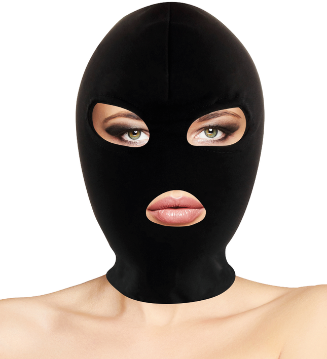 DARKNESS - BDSM SUBMISSION MASK MOUTH AND EYES BLACK