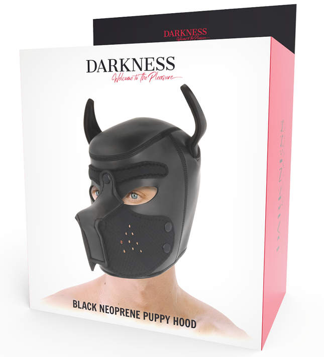 DARKNESS - NEOPRENE DOG MASK WITH REMOVABLE MUZZLE M