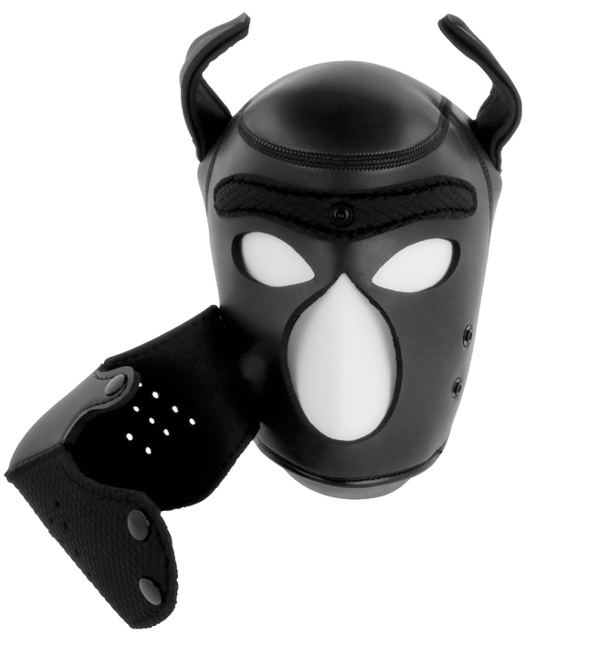 DARKNESS - NEOPRENE DOG MASK WITH REMOVABLE MUZZLE M