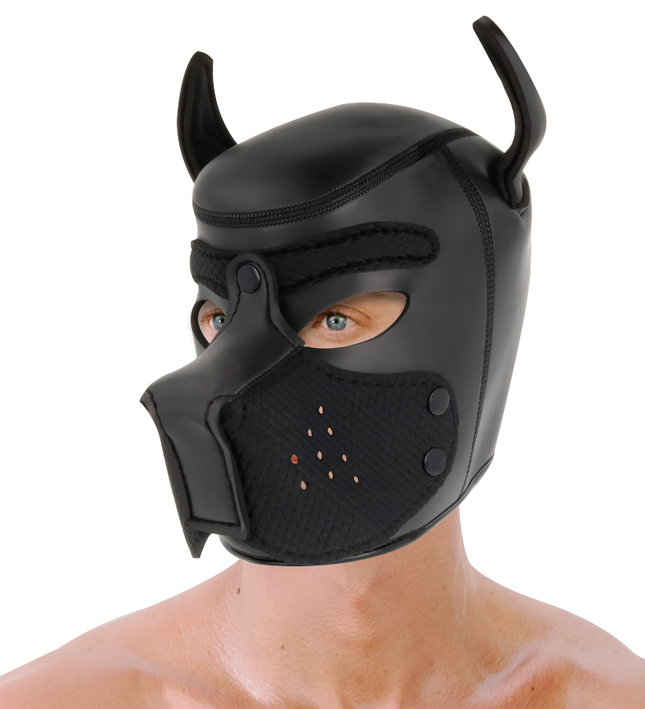 DARKNESS - NEOPRENE DOG MASK WITH REMOVABLE MUZZLE M