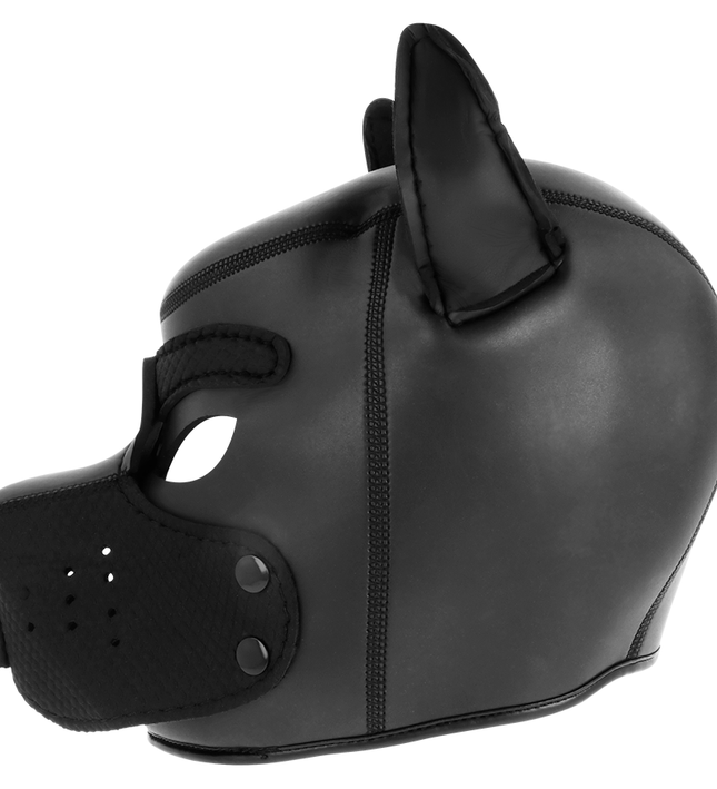 DARKNESS - NEOPRENE DOG MASK WITH REMOVABLE MUZZLE M