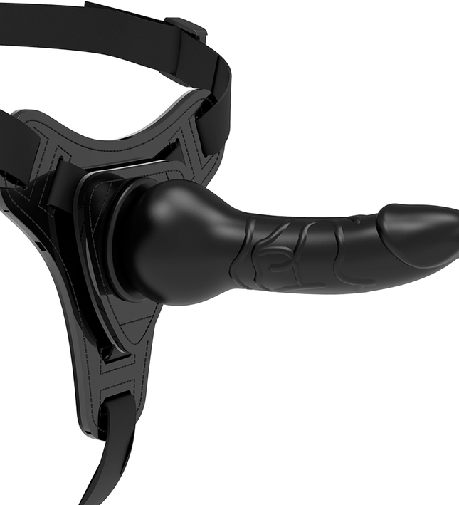 FETISH SUBMISSIVE HARNESS - BLACK SILICONE REALISTIC 16 CM