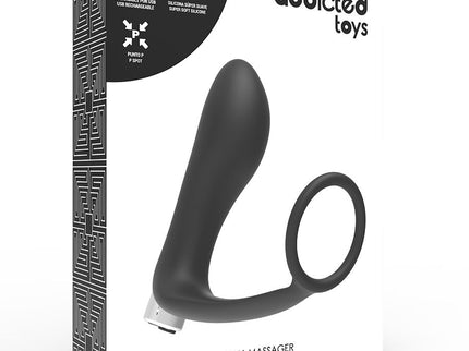 ADDICTED TOYS - PROSTATIC VIBRATOR RECHARGEABLE MODEL 1 - BLACK