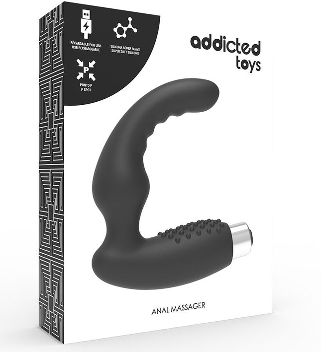 ADDICTED TOYS - PROSTATIC VIBRATOR RECHARGEABLE MODEL 2 - BLACK