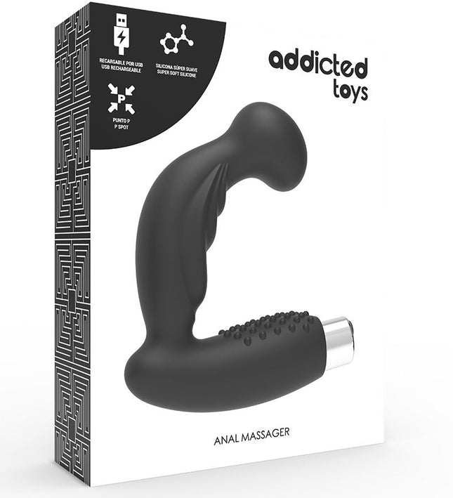 ADDICTED TOYS - PROSTATIC VIBRATOR RECHARGEABLE MODEL 3 - BLACK