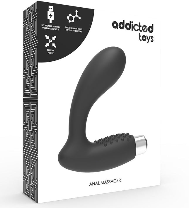 ADDICTED TOYS - PROSTATIC VIBRATOR RECHARGEABLE MODEL 5 - BLACK