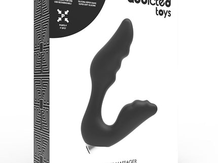 ADDICTED TOYS - PROSTATIC VIBRATOR RECHARGEABLE MODEL 6 - BLACK