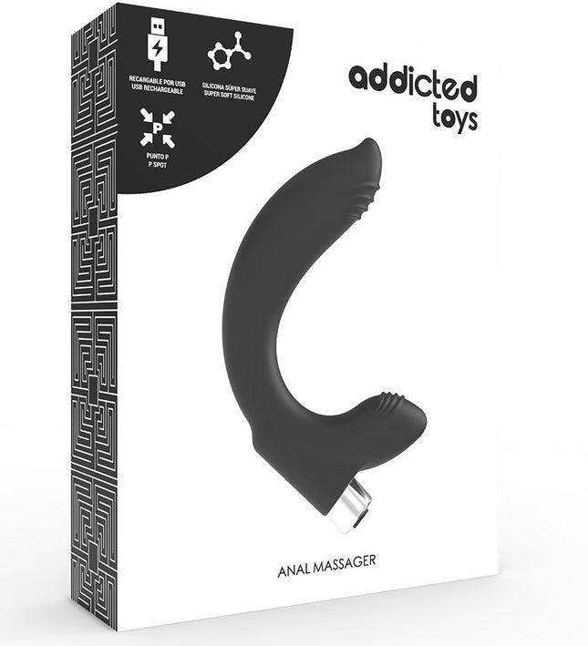 ADDICTED TOYS - PROSTATIC VIBRATOR RECHARGEABLE MODEL 7 - BLACK