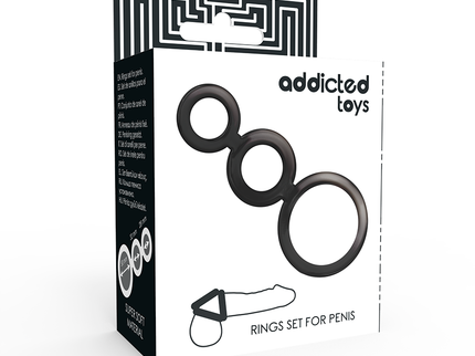 ADDICTED TOYS - RINGS SET FOR PENIS - SMOKED