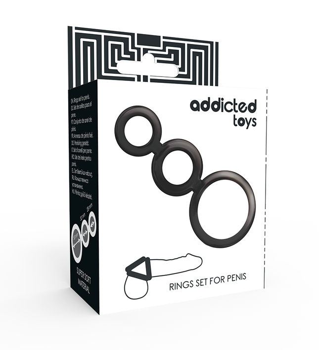 ADDICTED TOYS - RINGS SET FOR PENIS - SMOKED