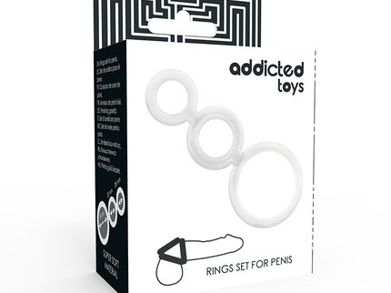 ADDICTED TOYS - RINGS SET FOR PENIS TRANSPARENT