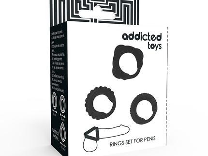 ADDICTED TOYS - C-RING SET BLACK
