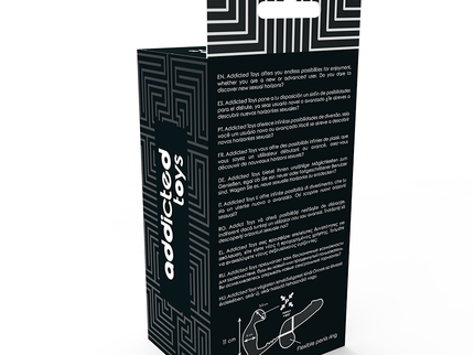 ADDICTED TOYS - ANAL PLUG WITH DOUBLE PENIS RING AND TESTICLES BLACK