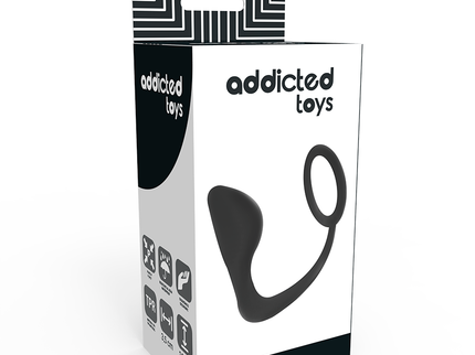 ADDICTED TOYS - ANAL PLUG WITH BLACK PENIS RING