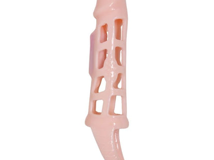 BAILE - PENIS EXTENDER COVER WITH VIBRATION AND NATURAL STRAP 13.5 CM