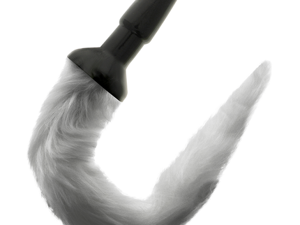 DARKNESS - SILICONE ANAL PLUG WITH GRAY TAIL