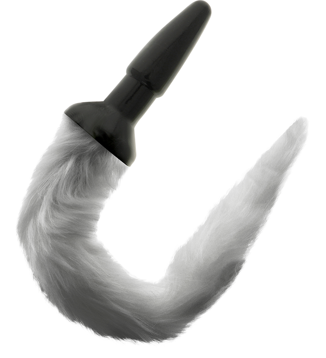 DARKNESS - SILICONE ANAL PLUG WITH GRAY TAIL