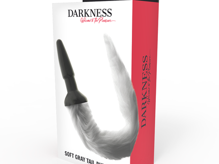 DARKNESS - SILICONE ANAL PLUG WITH GRAY TAIL