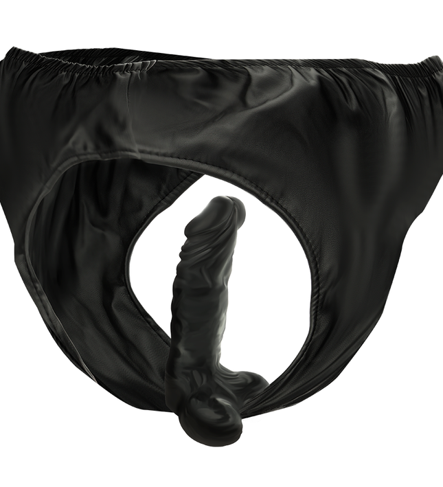 DARKNESS - PANTIES WITH PLUG AND INTERCHANGEABLE DILDO