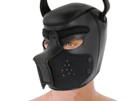 DARKNESS - NEOPRENE DOG MASK WITH REMOVABLE MUZZLE L