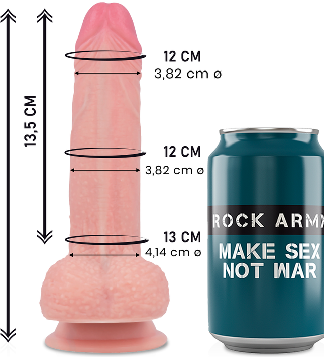 ROCKARMY - LIQUID SILICONE PREMIUM MUSTANG REALISTIC 18 CM -O- 4.14 CM