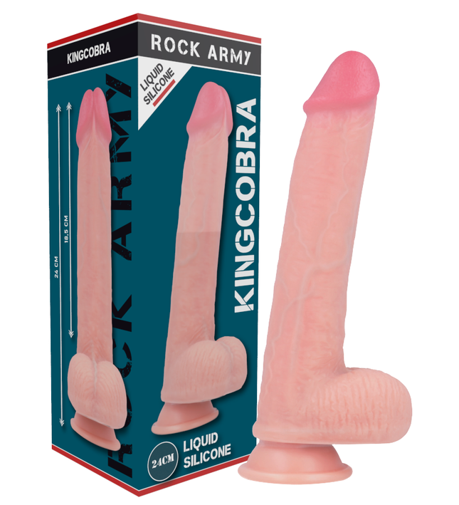 ROCKARMY - LIQUID SILICONE PREMIUM KINGCOBRA REALISTIC 24 CM -O- 4.77 CM
