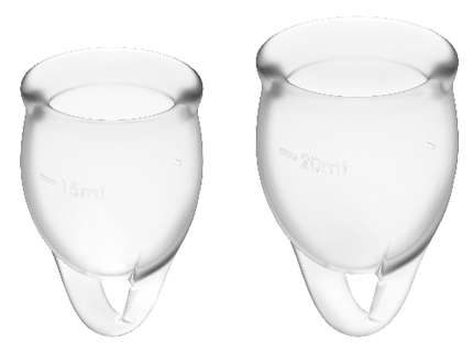 SATISFYER - FEEL CONFIDENT MENSTRUAL CUP CLEAR 15 + 20 ML