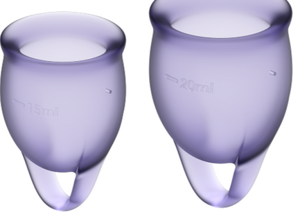 SATISFYER - FEEL CONFIDENT MENSTRUAL CUP PURPLE 15 + 20 ML