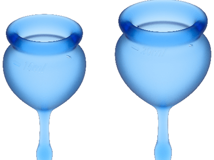 SATISFYER - FEEL GOOD MENSTRUAL CUP DARK BLUE 15 + 20 ML