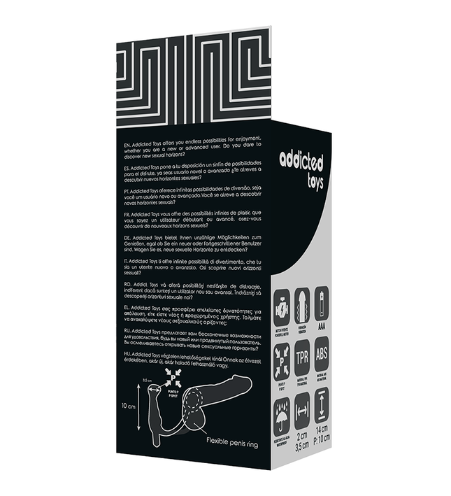 ADDICTED TOYS - VIBRATOR PROST TICO BLACK 10 CM