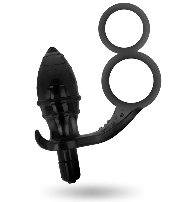 ADDICTED TOYS - ANAL PLUG WITH DOUBLE BLACK RING