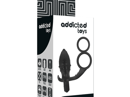ADDICTED TOYS - ANAL PLUG WITH DOUBLE BLACK RING