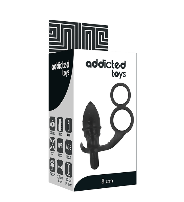 ADDICTED TOYS - ANAL PLUG WITH DOUBLE BLACK RING