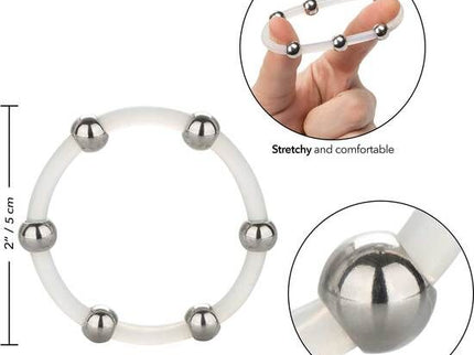 CALEXOTICS - STEEL BEADED SILICONE RING XL
