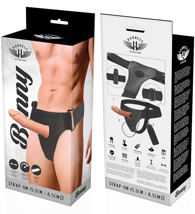 HARNESS ATTRACTION - RNES HOLLOW BENNY WITH VIBRATOR 15 CM -O- 4.5 CM