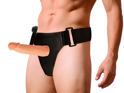 HARNESS ATTRACTION - WILLIAN HOLLOW RNES WITH VIBRATOR 17 CM -O- 4.5 CM