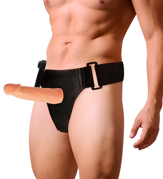 HARNESS ATTRACTION - WILLIAN HOLLOW RNES WITH VIBRATOR 17 CM -O- 4.5 CM