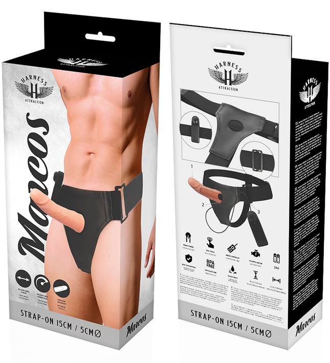 HARNESS ATTRACTION - RNES HOLLOW FRAMES WITH VIBRATOR 15 CM -O- 5 CM