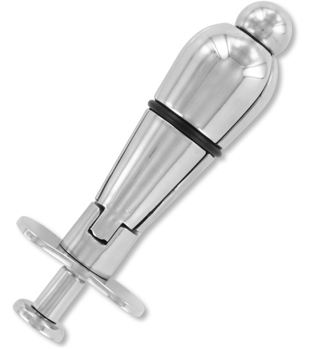 METAL HARD - METAL ANAL PLUG WITH LOCK