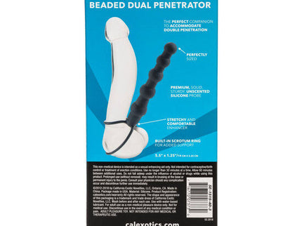 CALEXOTICS - BEADED DUAL PENETRATOR BLACK