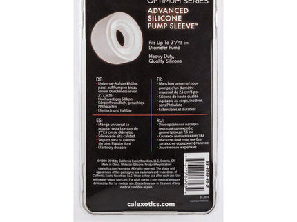 CALEXOTICS - ADV SILICONE PUMP SLEEVE TRANSPARENT