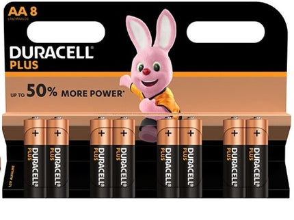 DURACELL - PLUS POWER BATTERY AA LR6 8UNITS