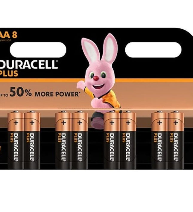 DURACELL - PLUS POWER BATTERY AA LR6 8UNITS