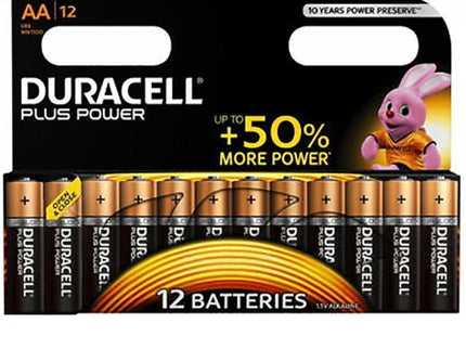 DURACELL - PLUS POWER BATTERY AA LR6 12UNITS
