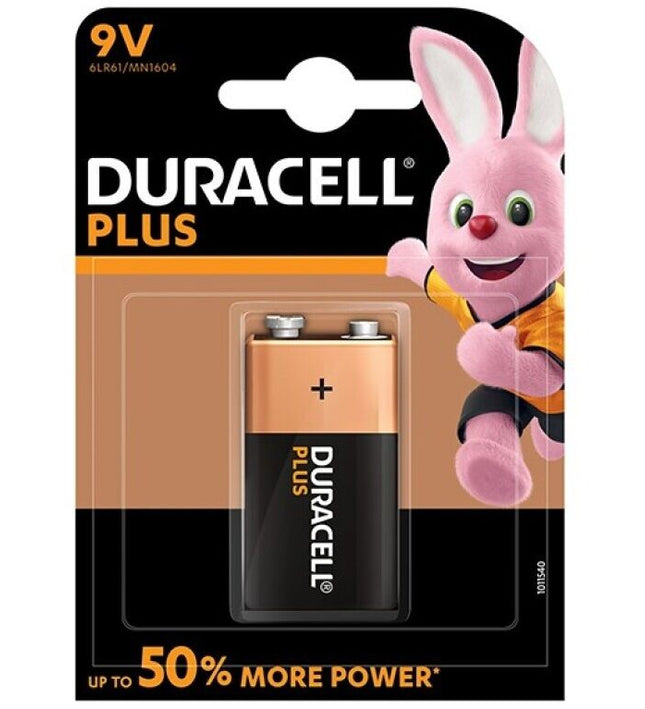 DURACELL - PLUS POWER BATTERY 9V LR61 1UNIT