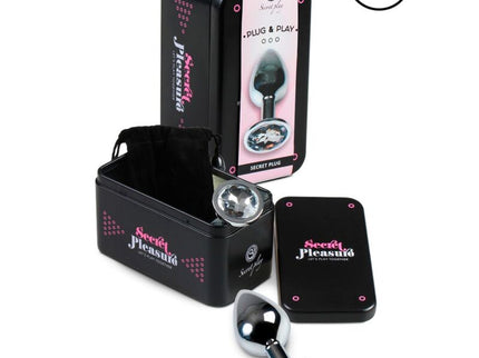 SECRETPLAY - PLUG ANAL TRANSPARENT ALUMINUM 7CM