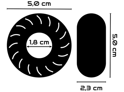 POWERING - SUPER FLEXIBLE AND RESISTANT PENIS RING 5CM PR08 BLACK