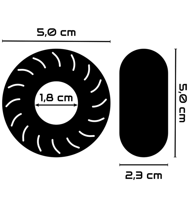 POWERING - SUPER FLEXIBLE AND RESISTANT PENIS RING 5CM PR08 BLACK